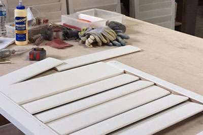 fabricating custom fitted window shutters