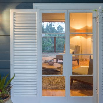 Shutters for a patio door