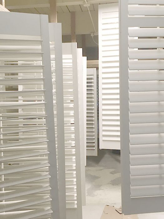 Wooden Plantation Shutters in Production